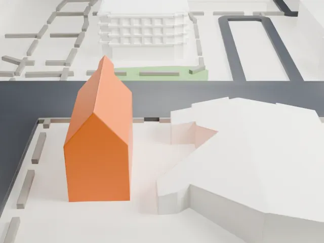 Old St. Mary's Church Tempe model, North view