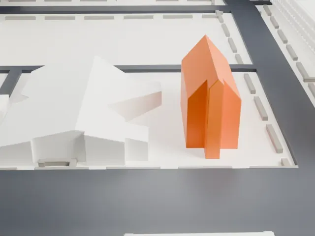 Old St. Mary's Church Tempe model, South view