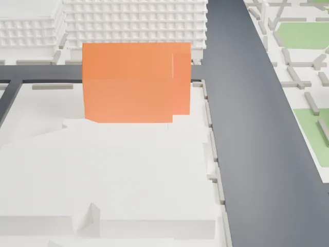 Old St. Mary's Church Tempe model, West view
