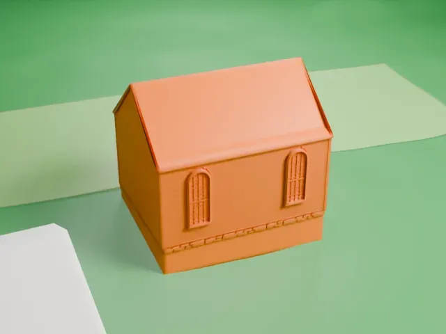 Old St. Peter's Church, Van Cortlandtville model, North view