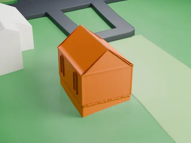 Old St. Peter's Church, Van Cortlandtville model, West view