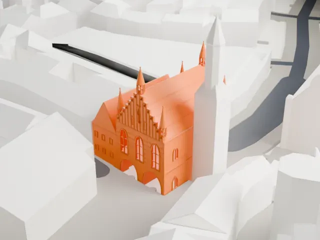 Old Town Hall, Munich model, West view