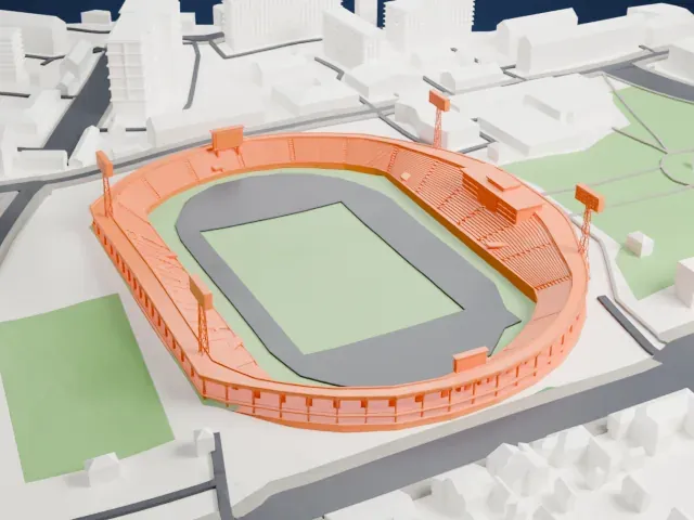 Oleksiy Butovsky Vorskla Stadium model, North view