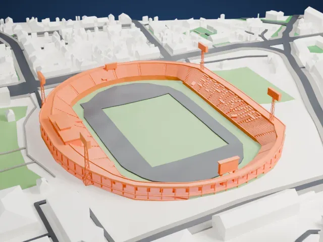 Oleksiy Butovsky Vorskla Stadium model, South view