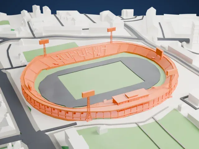 Oleksiy Butovsky Vorskla Stadium model, West view