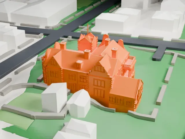 Olveston Historic Home model, North view