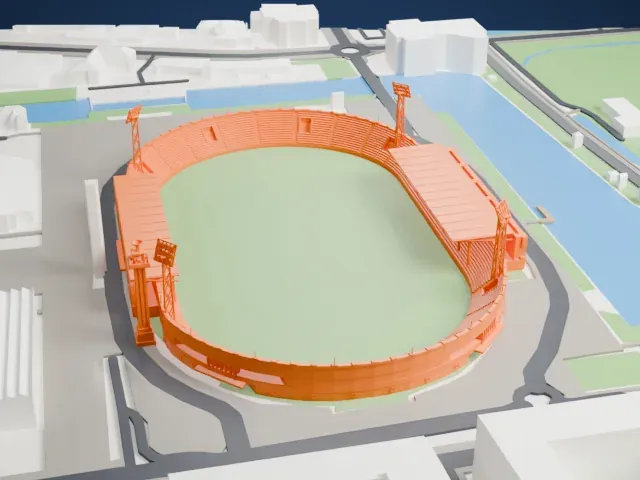 Olympic Stadium (Amsterdam) model, North view