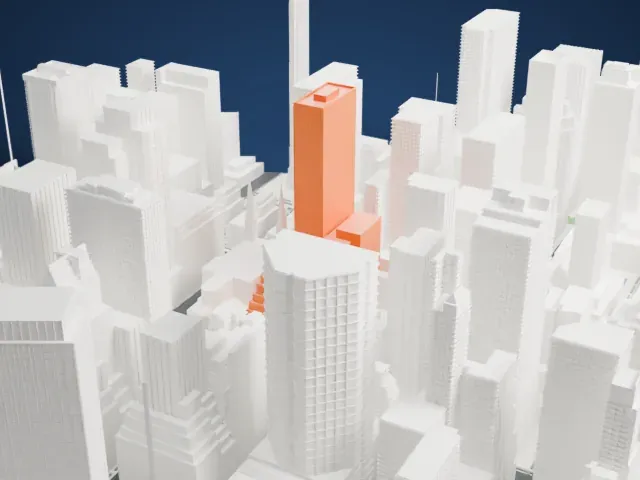 Olympic Tower model, East view