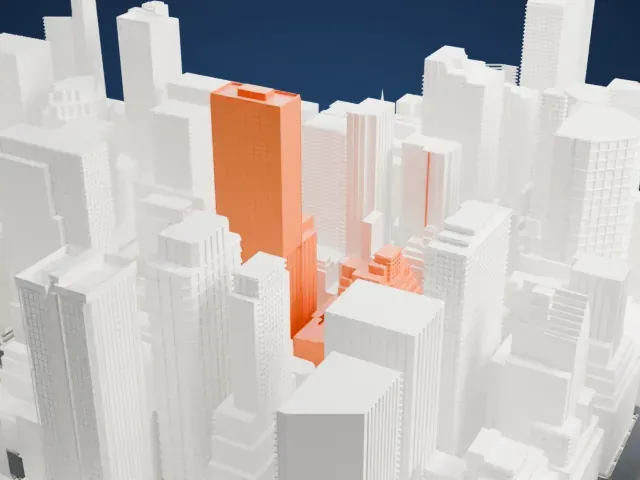 Olympic Tower model, South view