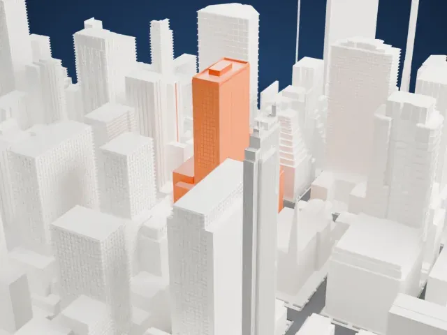 Olympic Tower model, West view