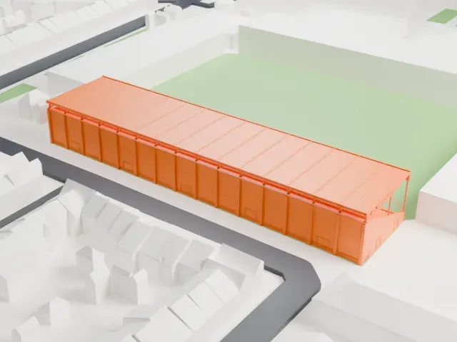 Olympisch Stadion (Antwerp) model, North view