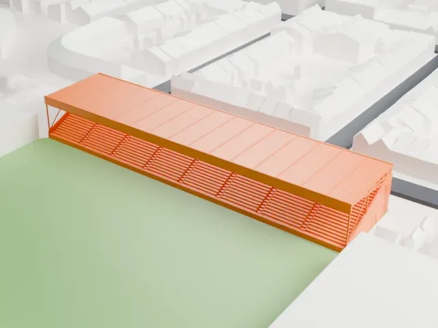 Olympisch Stadion (Antwerp) model, South view