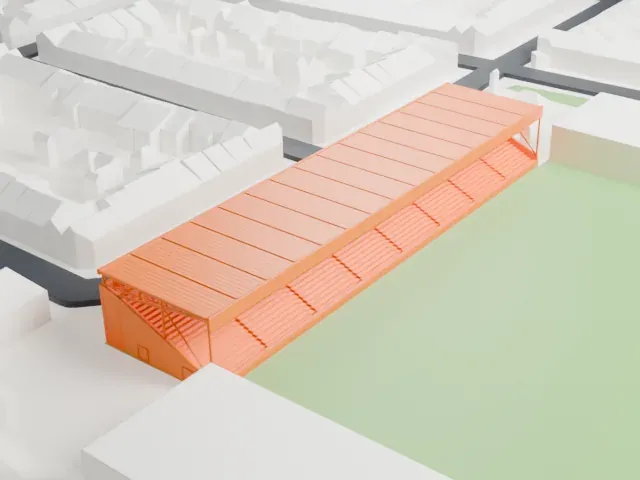 Olympisch Stadion (Antwerp) model, West view