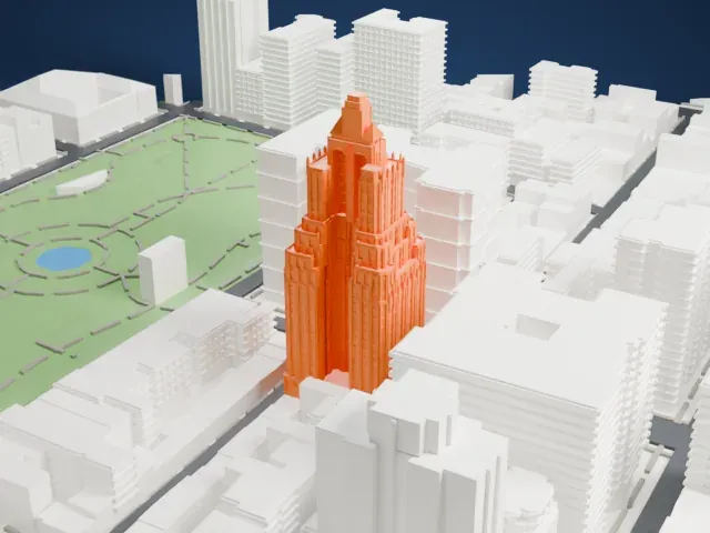 One Fifth Avenue model, East view