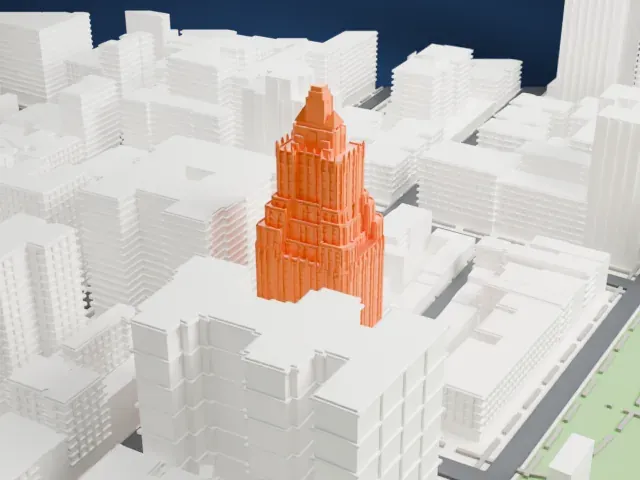One Fifth Avenue model, West view