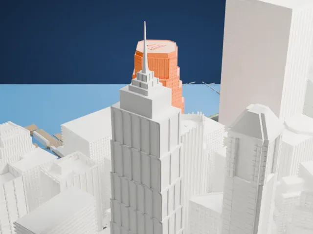One Financial Square model, North view