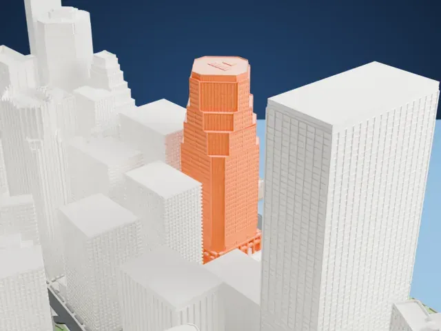 One Financial Square model, West view