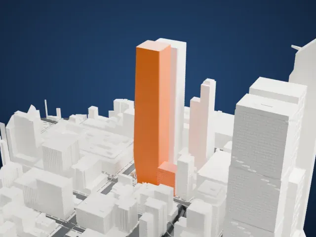 One Manhattan West model, North view