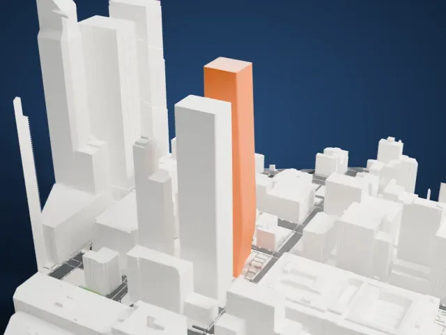 One Manhattan West model, South view
