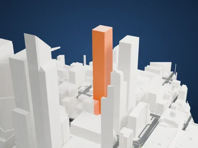 One Manhattan West model, West view
