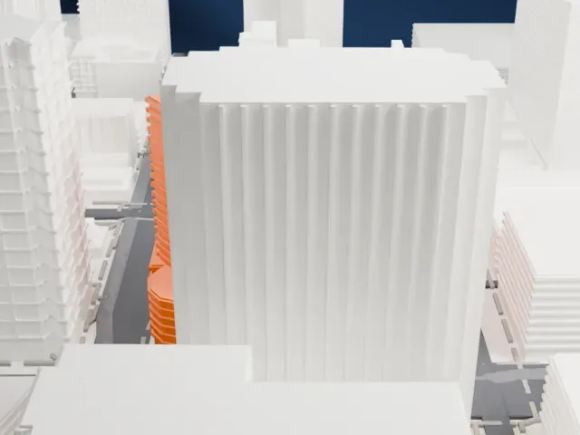 One North Central model, South view