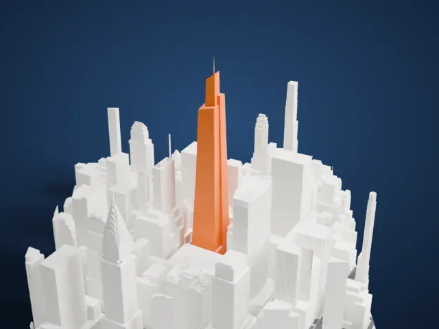 One Vanderbilt model, East view