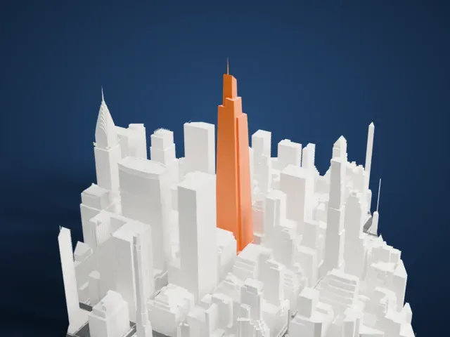 One Vanderbilt model, North view