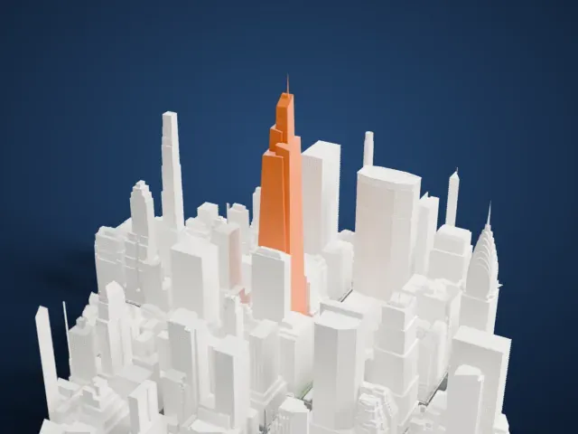 One Vanderbilt model, South view