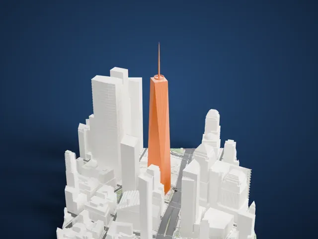 One World Trade Center model, North view
