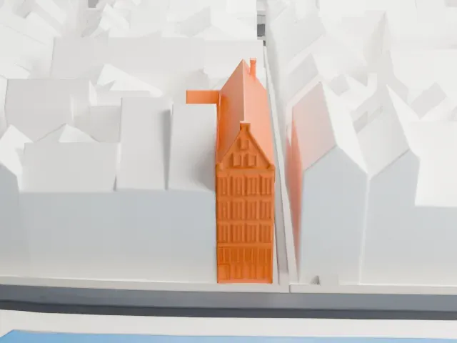 Ons' Lieve Heer op Solder model, East view
