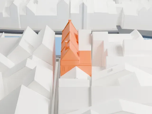 Ons' Lieve Heer op Solder model, West view