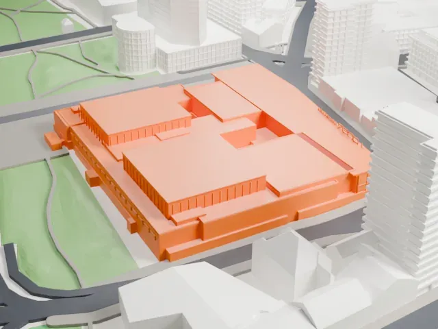 Oper Frankfurt model, South view