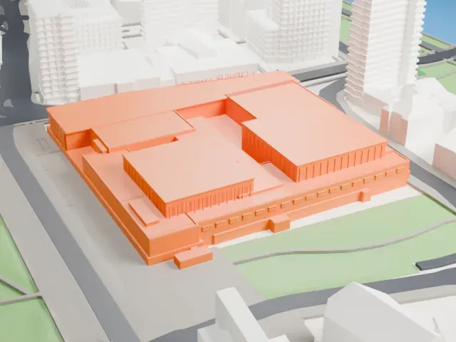 Oper Frankfurt model, West view
