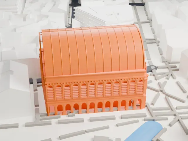 Opéra de Lyon model, North view
