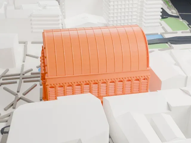 Opéra de Lyon model, South view