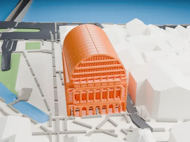 Opéra de Lyon model, West view