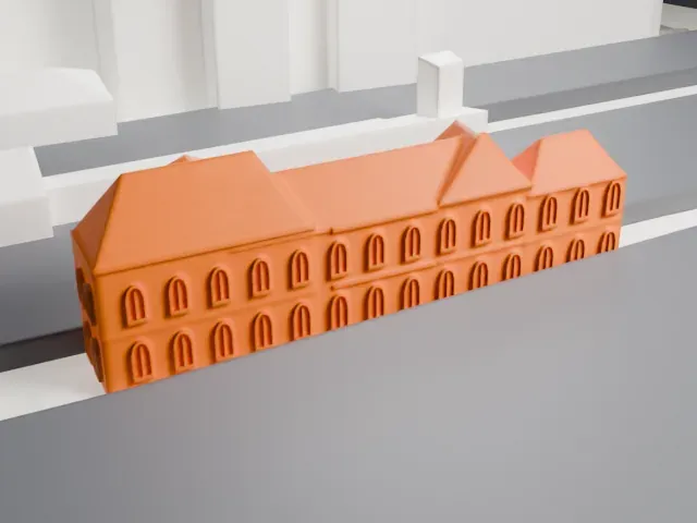 Oranienburg station model, East view