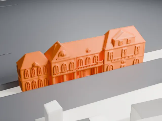 Oranienburg station model, West view
