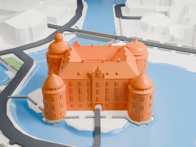 Örebro Castle model, East view
