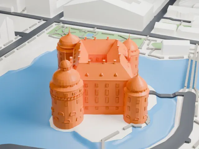 Örebro Castle model, South view