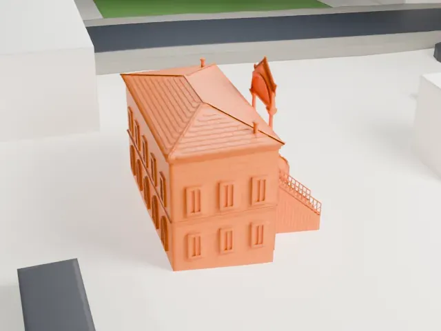 Orient House model, South view