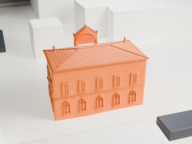 Orient House model, West view