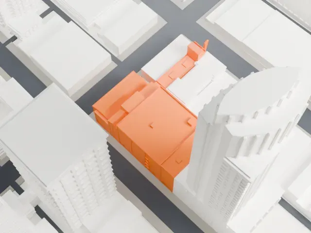 Orpheum model, East view