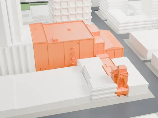 Orpheum model, North view