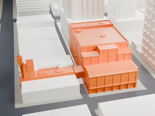 Orpheum model, West view