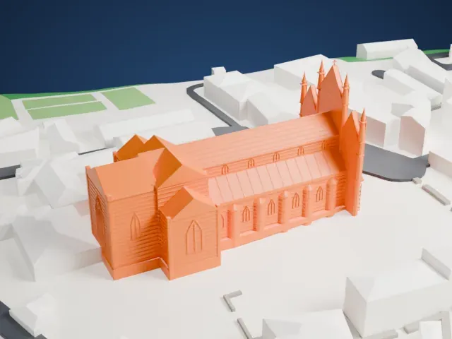 Orvieto Cathedral model, North view