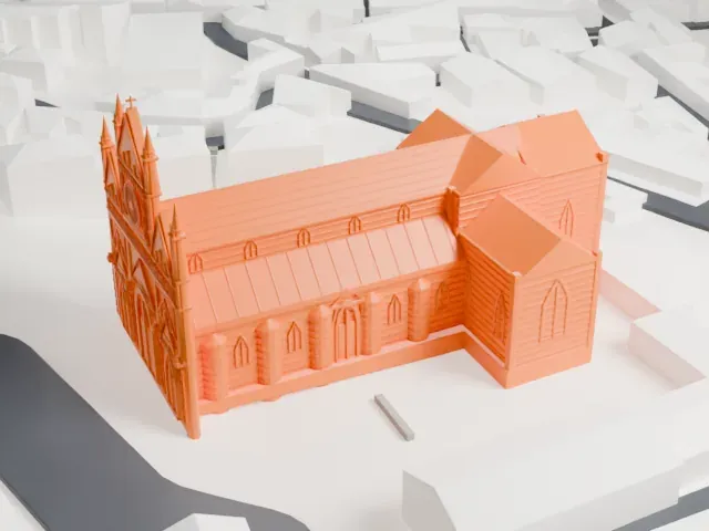 Orvieto Cathedral model, South view