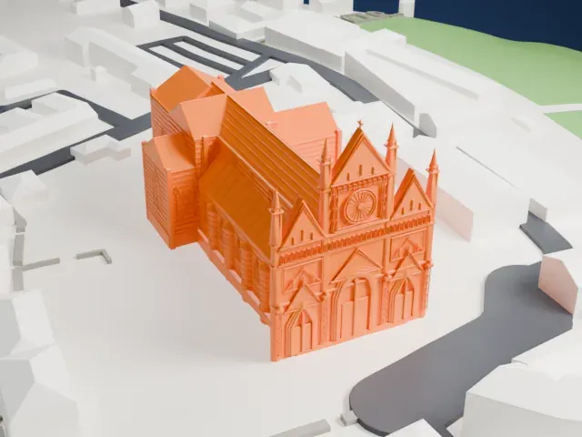 Orvieto Cathedral model, West view