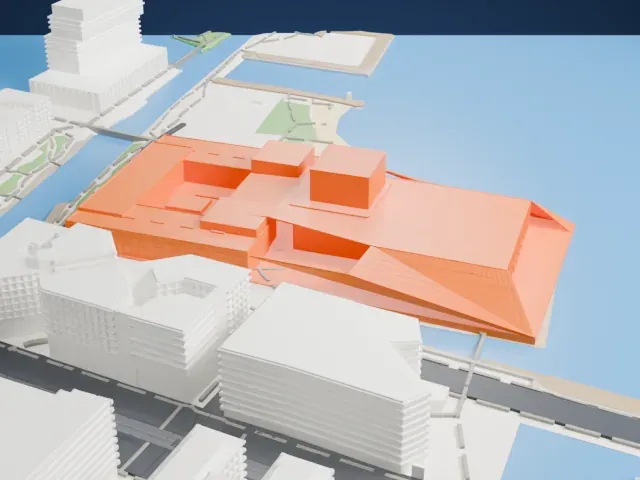 Oslo Opera House model, North view