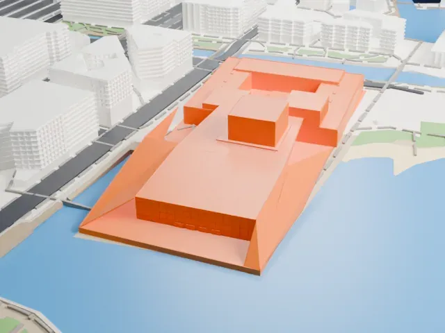 Oslo Opera House model, West view